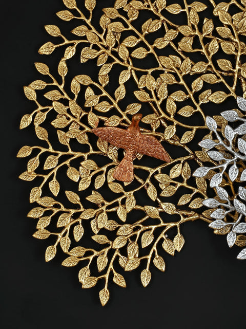 36" Large Brass Tree of Life with Perching Birds | Wall Hanging | Home Decor