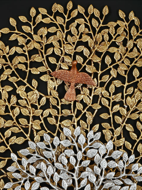 36" Large Brass Tree of Life with Perching Birds | Wall Hanging | Home Decor
