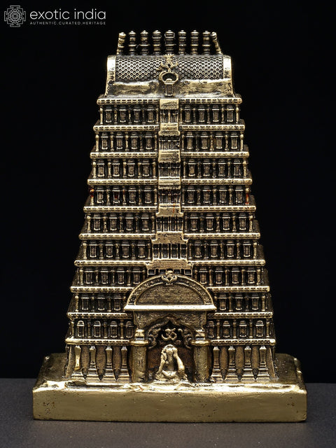 4'' Small Superfine Rameshwaram Temple | Brass Statue
