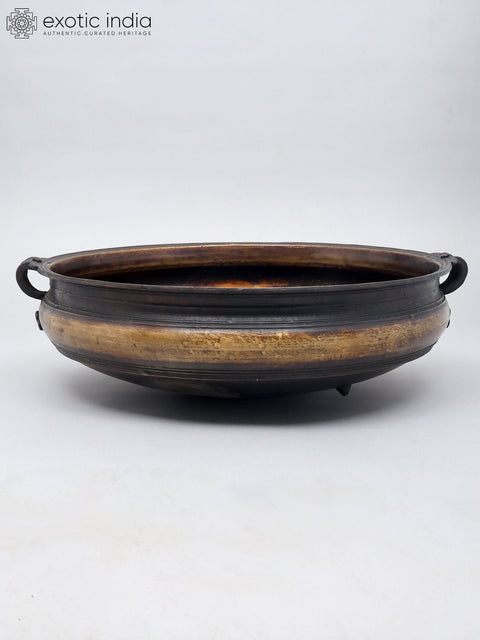 25'' Traditional Brass Urli | Decorative Floating Flower Water Bowl for Home Decor
