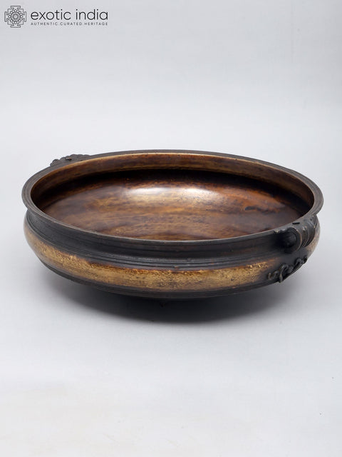 25'' Traditional Brass Urli | Decorative Floating Flower Water Bowl for Home Decor