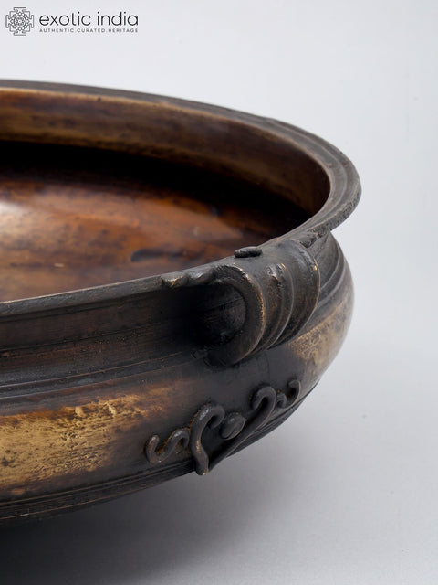 25'' Traditional Brass Urli | Decorative Floating Flower Water Bowl for Home Decor