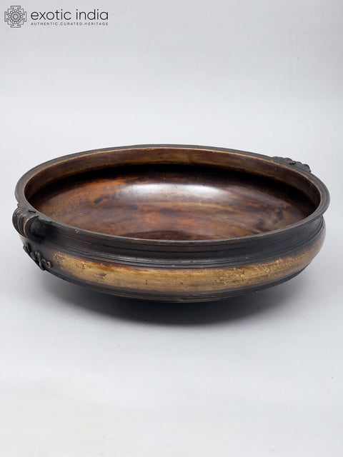 25'' Traditional Brass Urli | Decorative Floating Flower Water Bowl for Home Decor