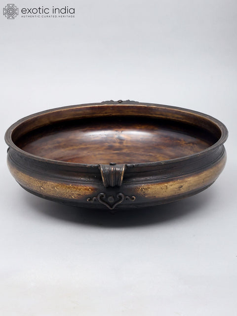 25'' Traditional Brass Urli | Decorative Floating Flower Water Bowl for Home Decor