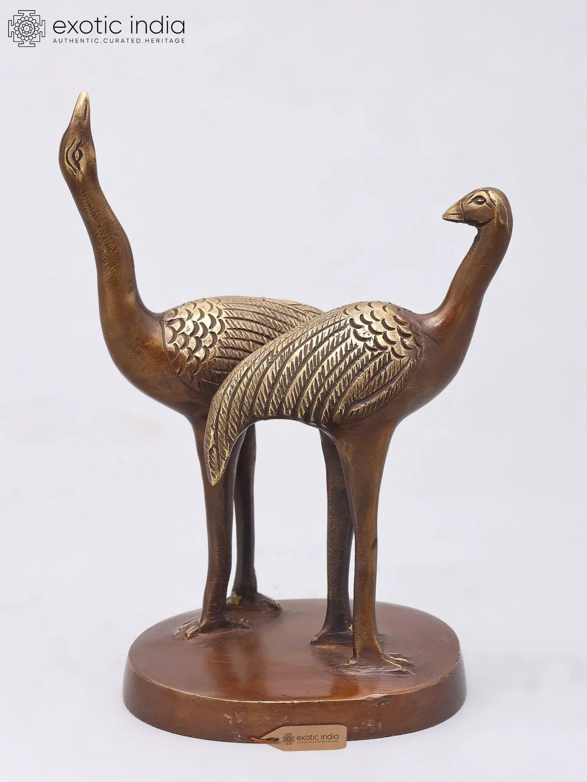 6" Small Pair of Swan | Decorative Showpiece | Brass Statue