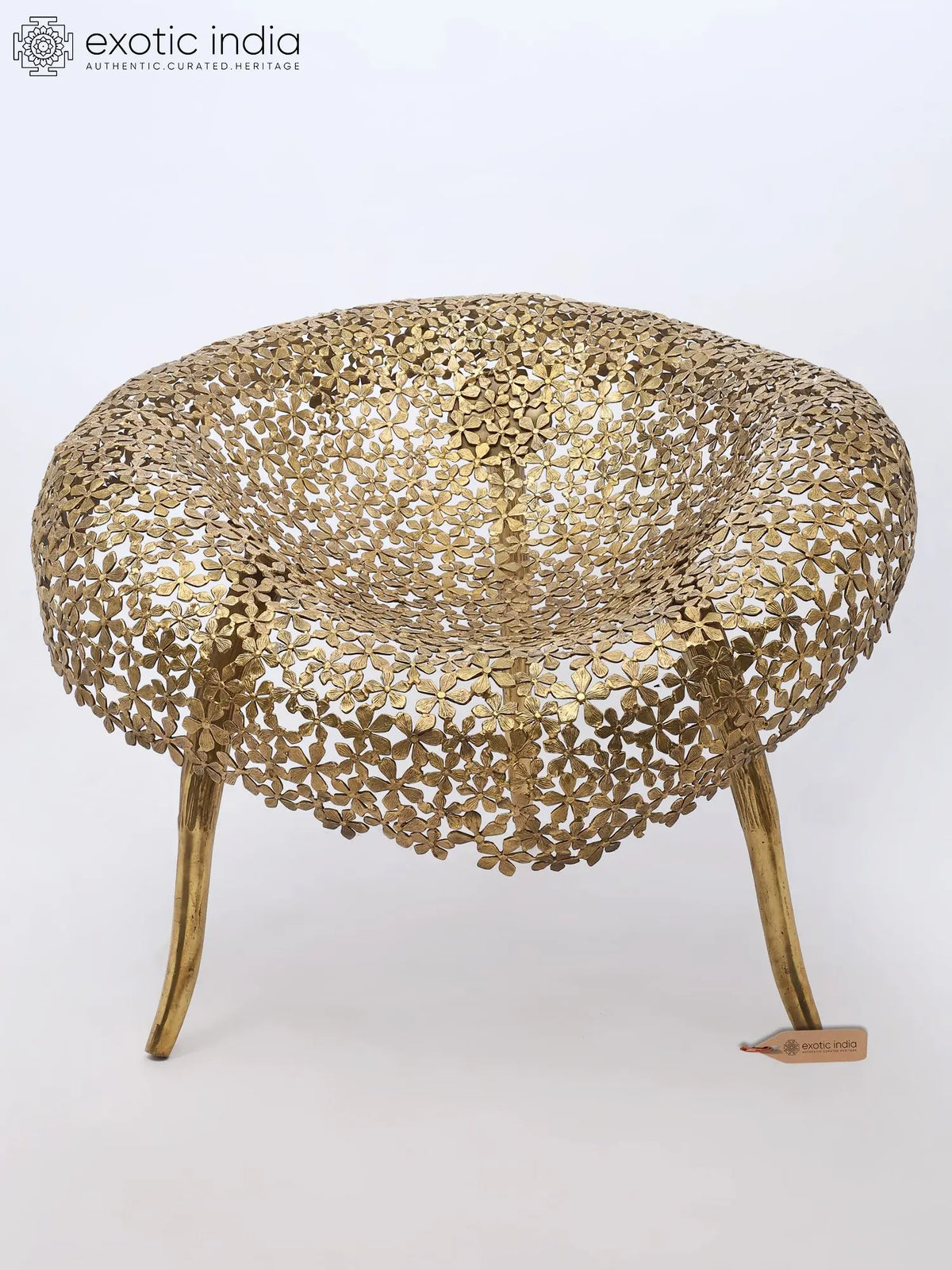 Handcrafted Designer Brass Chair | Home Decor