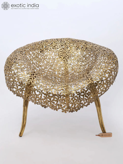 Handcrafted Brass Chair Designer Home Decor Statue