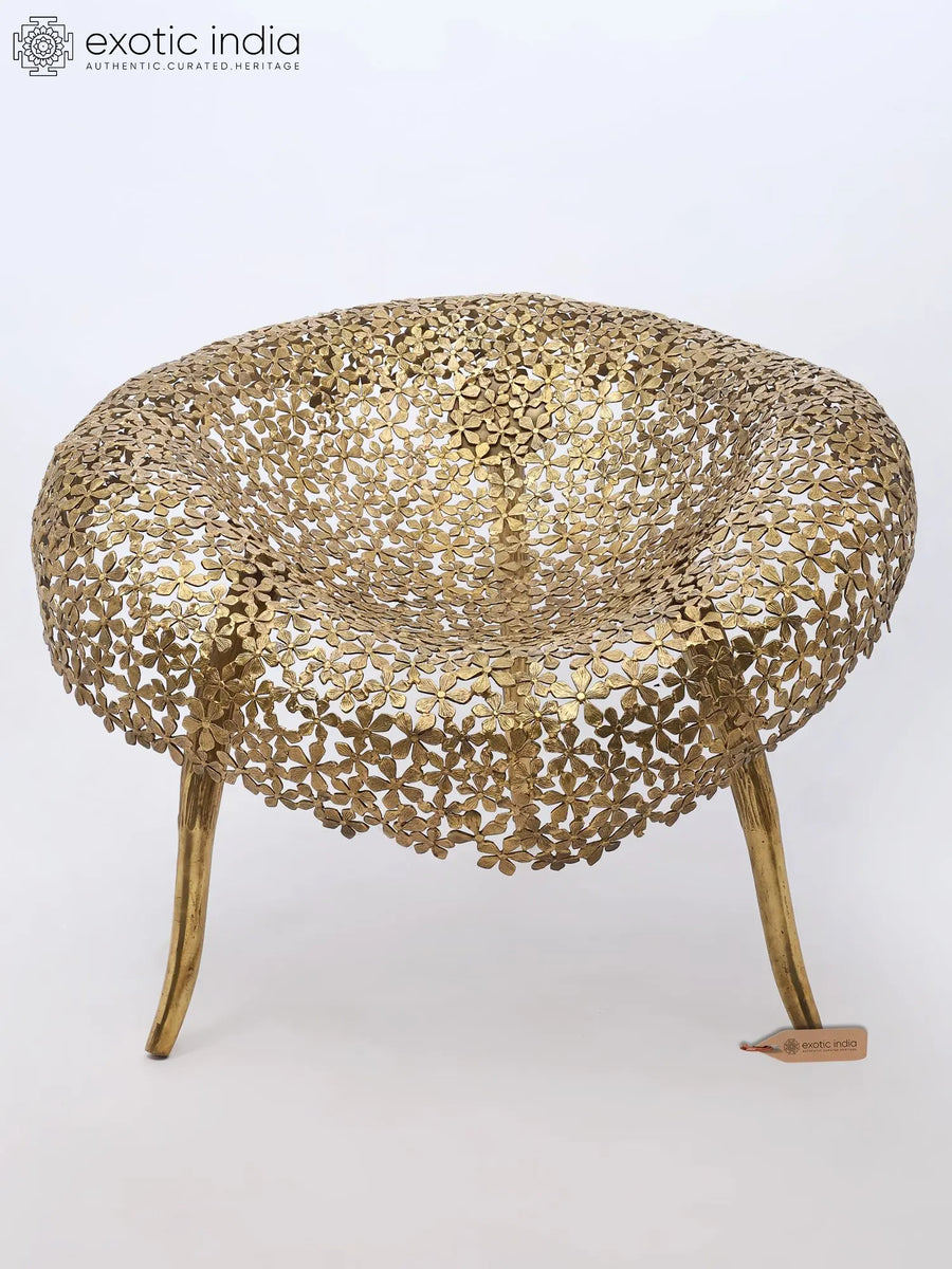 Handcrafted Brass Chair Designer Home Decor Statue