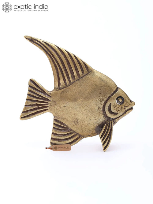 1" Small Fish Brass Figurine for Home Decor