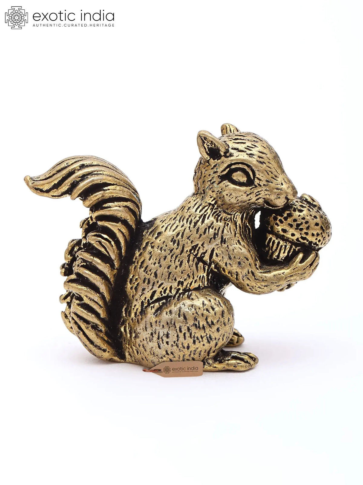 Miniature Squirrel Figurine | Decorative Table Piece