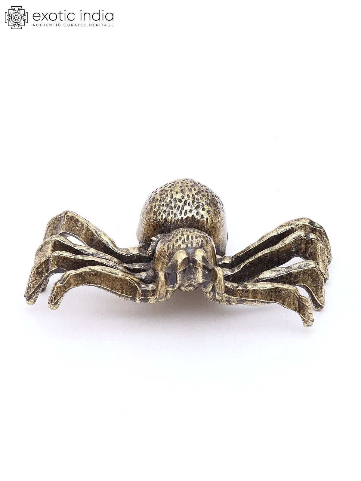 2" Small Brass Spider Figurine | Decorative Statue