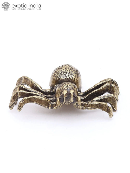 2" Small Brass Spider Statue for Home Decor
