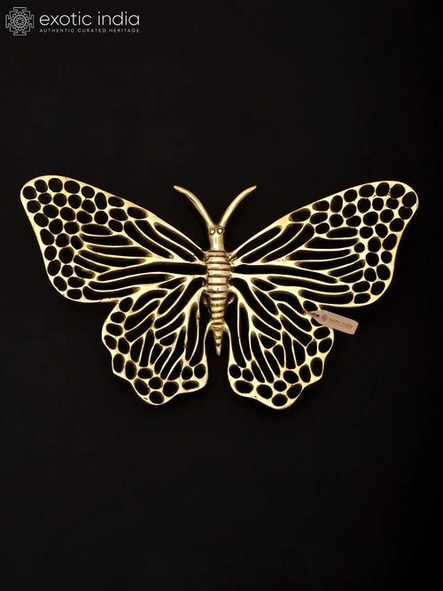 10" Decorative Brass Butterfly Wall Hanging