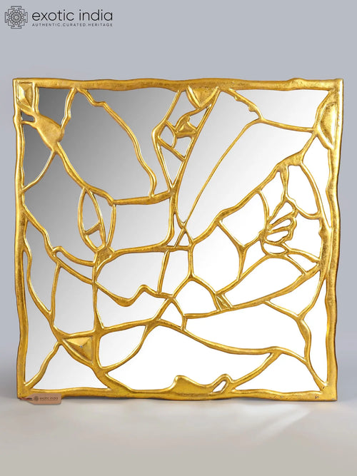 48" Handcrafted Brass Wall Mirror for Modern Home Decor