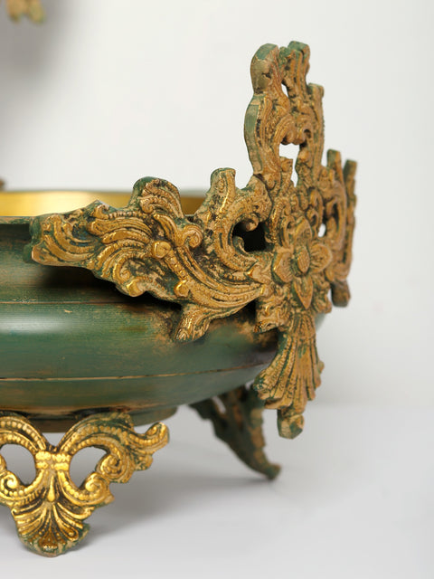 15" Bodhi Tree Design Urli | Decorative Brass Bowl | Housewarming Gift
