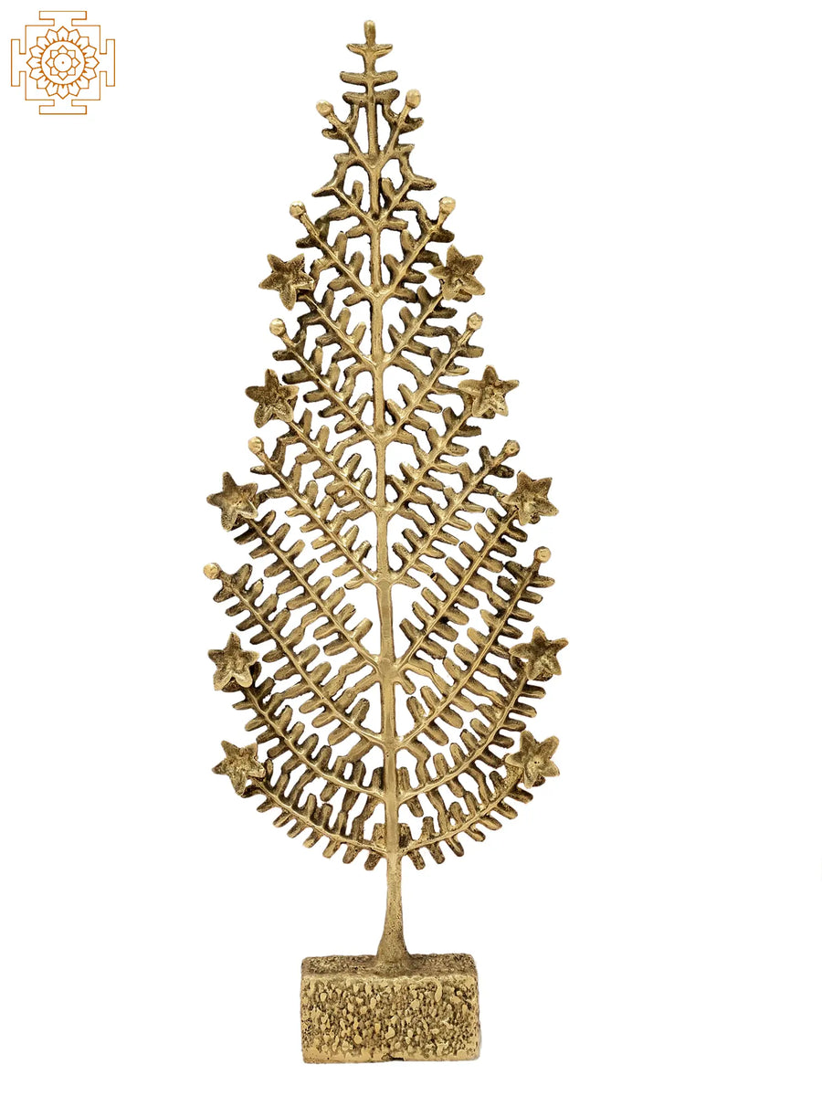Tree of Life Brass Statue on Stand