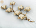 Beautiful Leaf Design Brass Candle Stand