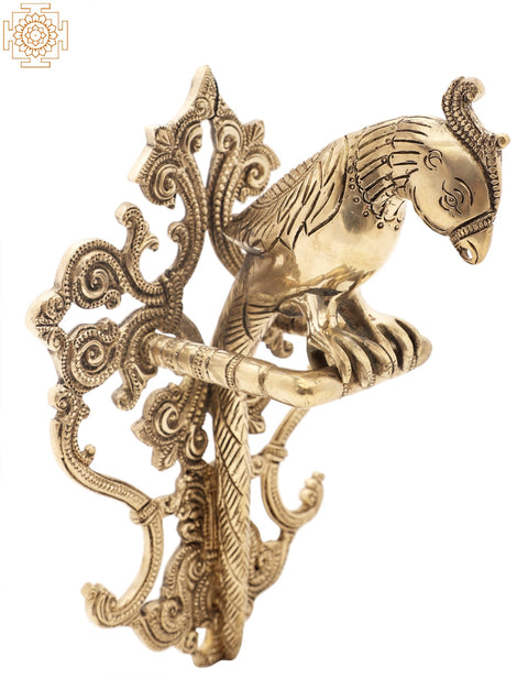 Brass Wall Mounted Parrot