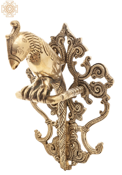Brass Wall Mounted Parrot