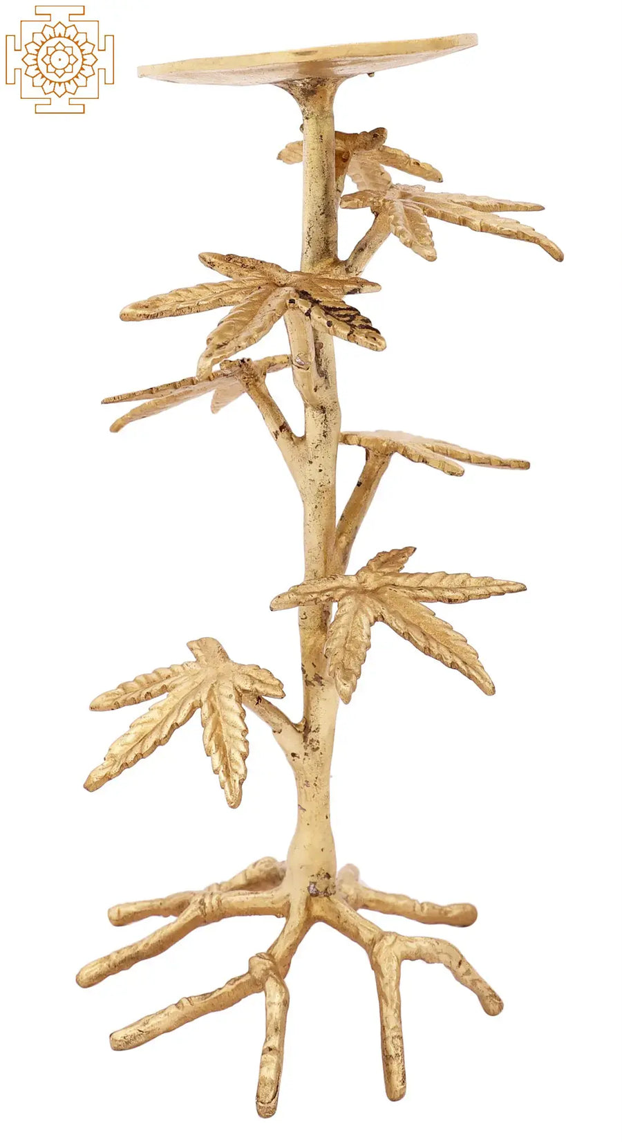 Brass Tree Candle Stand for Home Decor