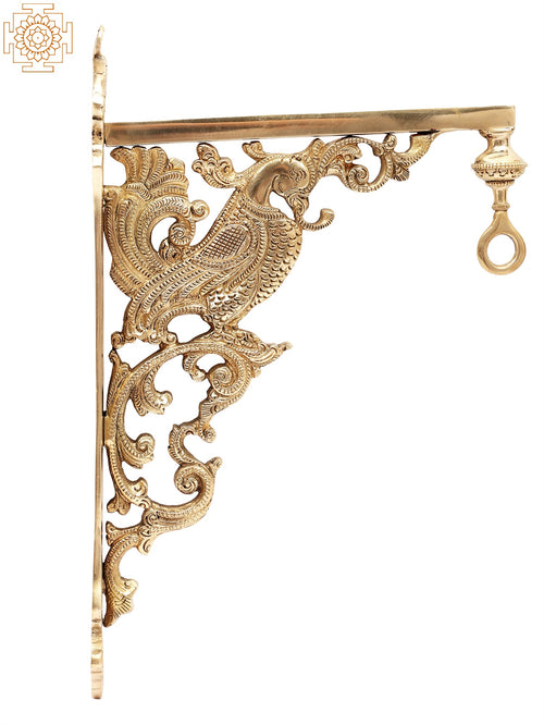 Wall Fixed Brass Peacock Bracket