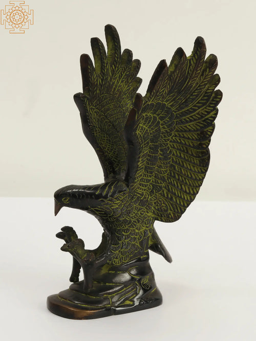 Vintage Brass Falcon Statue for Home Decor