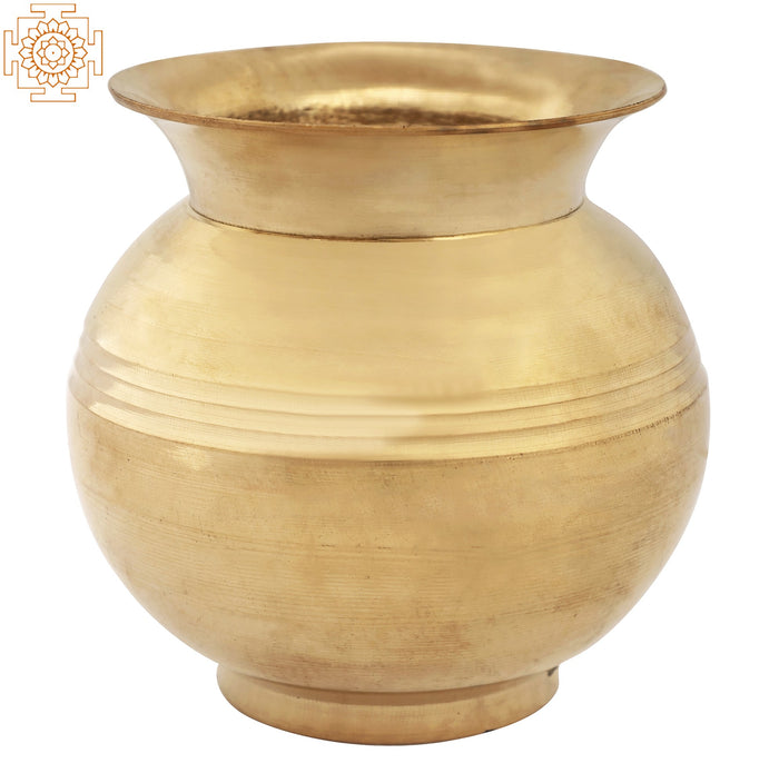 3.4" Brass Kalash Idol for Puja Home Decor