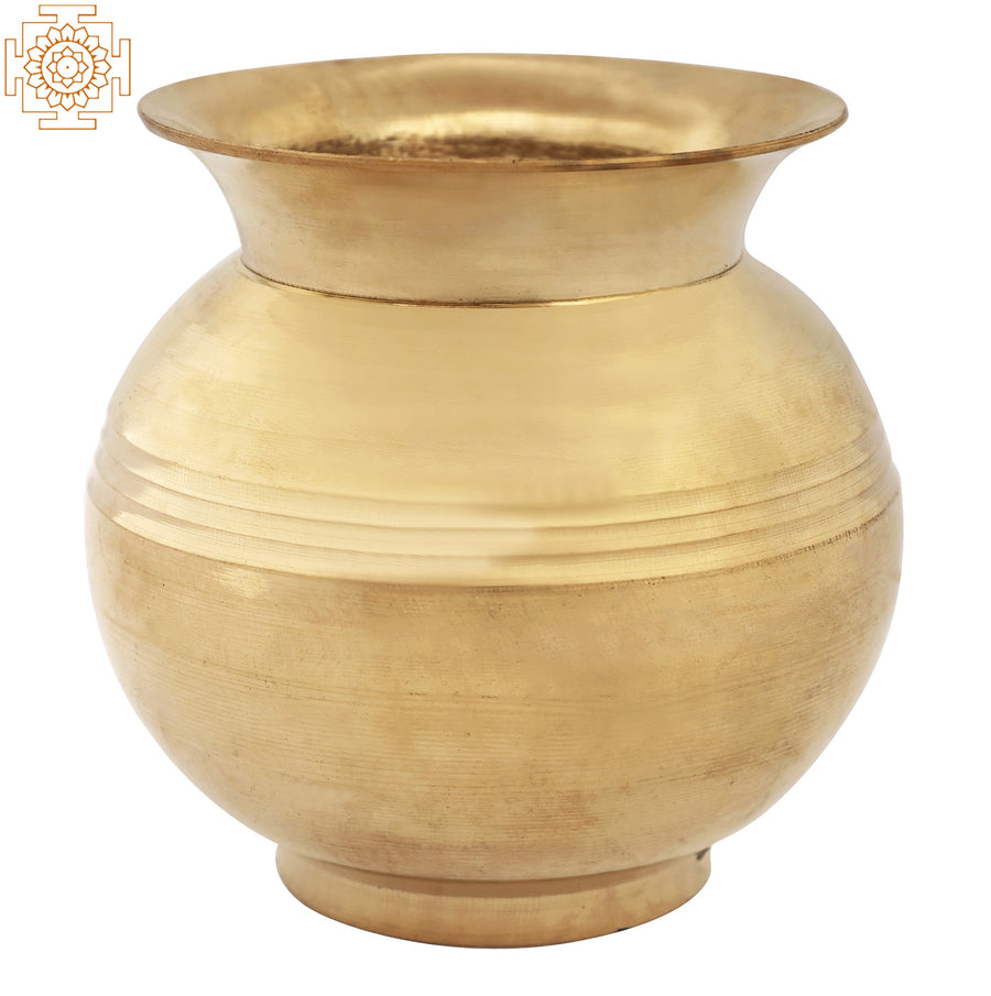 3.4" Brass Kalash Idol for Puja Home Decor