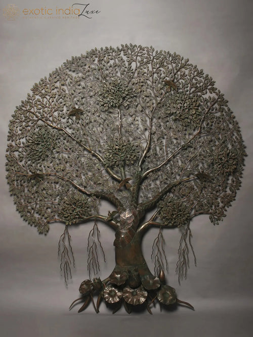 75" Handmade Brass Tree of Life Wall Hanging Home Decor