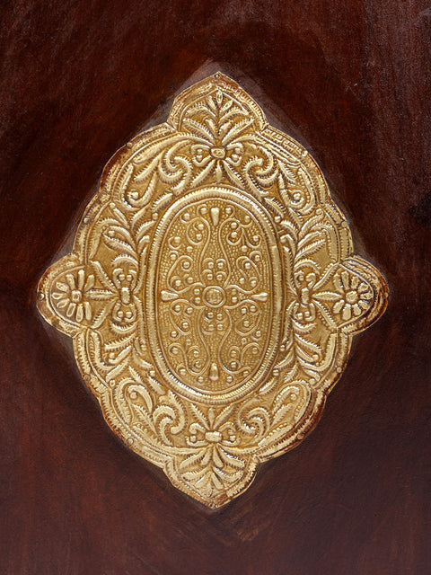 27" Wooden Pyramid Shape Drawer with Brass Fitting | Wooden Drawer | Handmade | Made in India