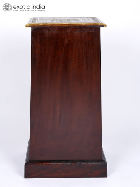 27" Wooden Pyramid Shape Drawer with Brass Fitting | Wooden Drawer | Handmade | Made in India