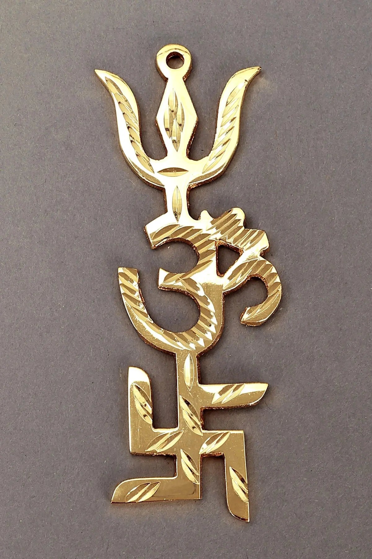 Tri Shakti Pooja Yantra | Swastik Om Trishul Symbol