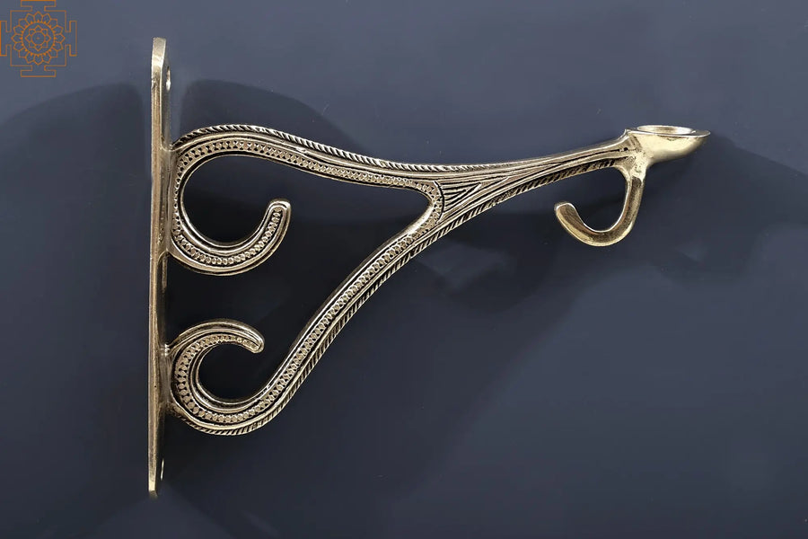 6" Handmade Brass Wall Fixed Bracket