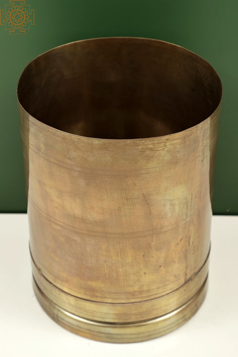 8" Brass Rice Storage Container | Handmade