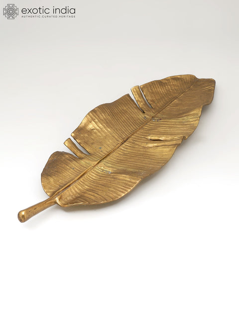 23" Brass Banana Leaf | Handmade