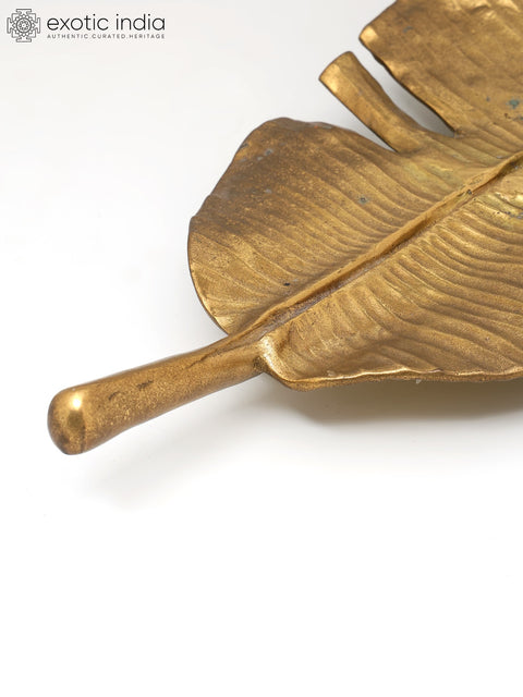 23" Brass Banana Leaf | Handmade