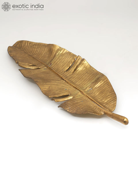 23" Brass Banana Leaf | Handmade