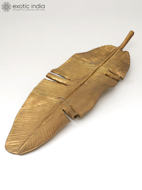 23" Brass Banana Leaf | Handmade