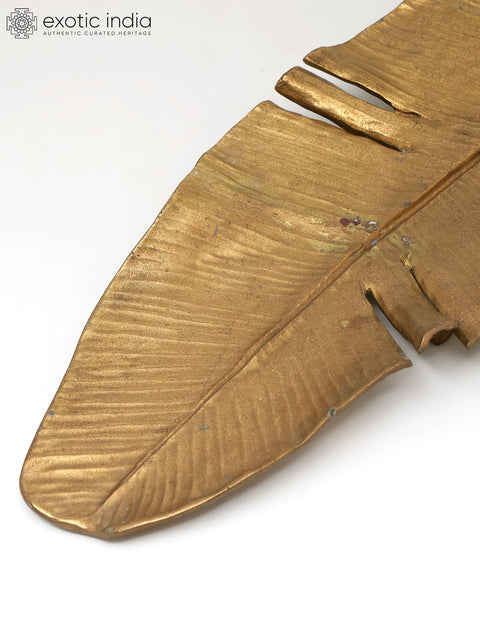 23" Brass Banana Leaf | Handmade