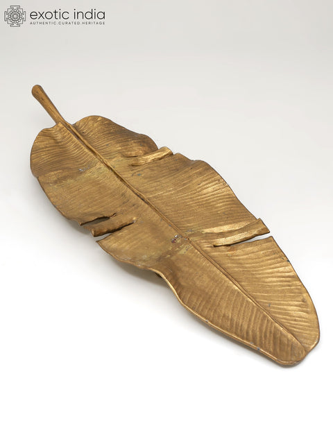 23" Brass Banana Leaf | Handmade