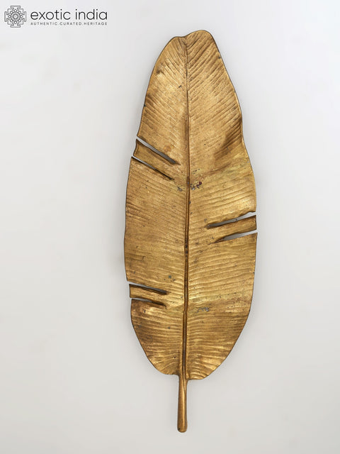 23" Brass Banana Leaf | Handmade