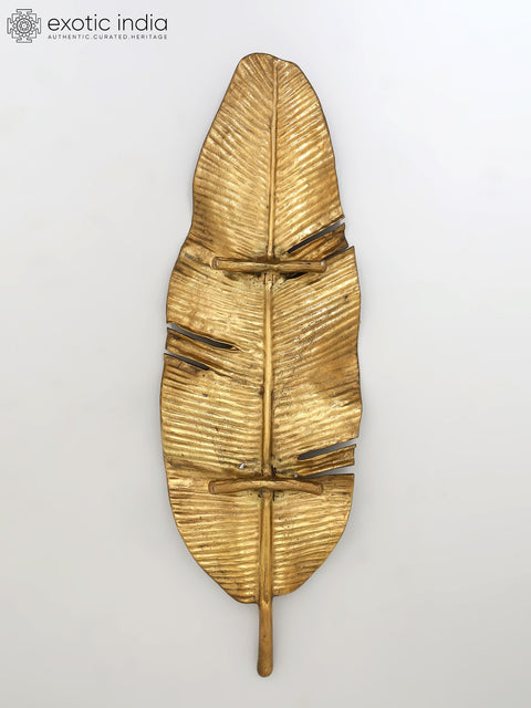23" Brass Banana Leaf | Handmade
