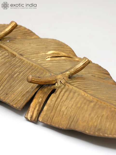 23" Brass Banana Leaf | Handmade