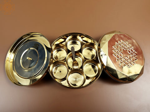 Spice Box | Brass Masala Box | Handmade