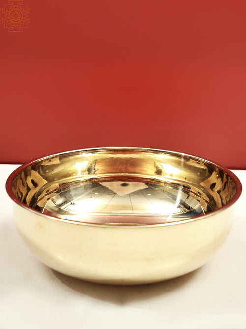 Big Brass Bowl - Handmade Kitchen Dining Utensil