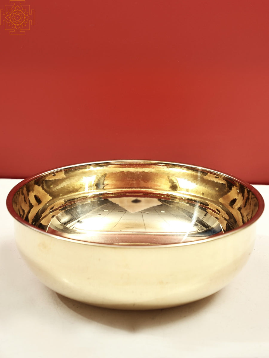 Big Brass Bowl - Handmade Kitchen Dining Utensil