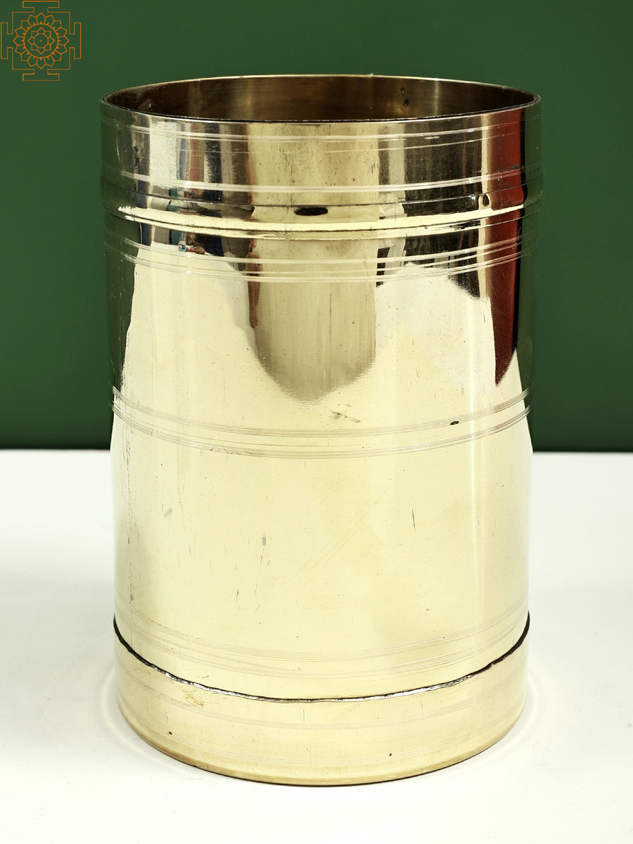 6" Handmade Brass Rice Storage Container Set of 3