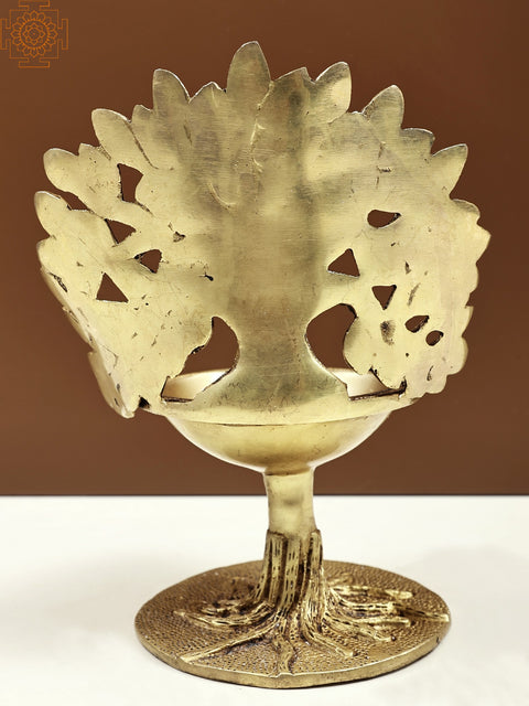 7" Kalpavriksha Tree Lamp | Pooja Decorative Diya | Handmade
