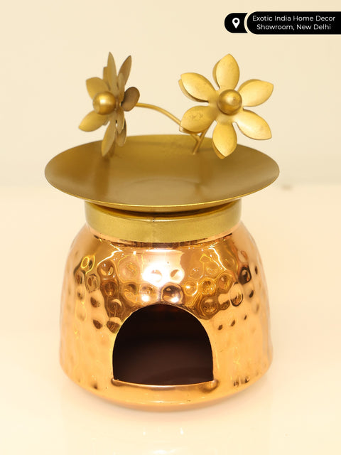 5" Finish Flower Design Diffuser Burner | Handmade
