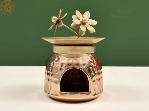 5" Finish Flower Design Diffuser Burner | Handmade